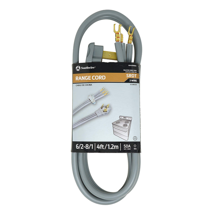 09014 4-Foot 50-Amp 3-Wire Range Power Cord