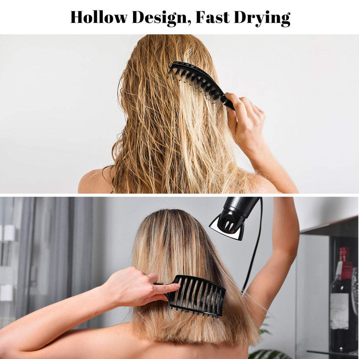 Boar Hair Brushes 2 Pack, Suitable for Men, Women &amp; Kids’ Long Curly Wet or Dry Hair, Hairbrush for Thick Hair Can Adds Shine and Makes Hair Smooth