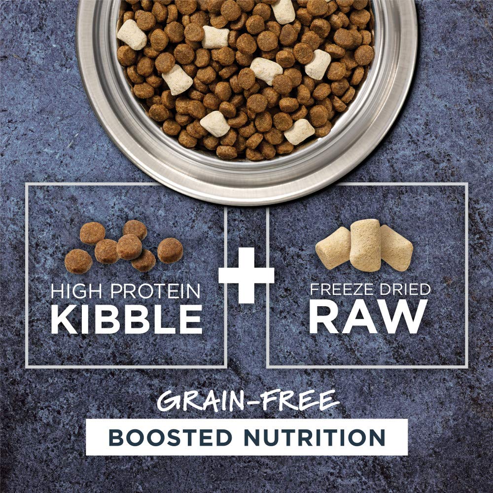 Raw Boost, Natural Dry Dog Food with Freeze Dried Pieces, High Protein, Grain Free Recipe - Real Chicken, 4 lb. Bag