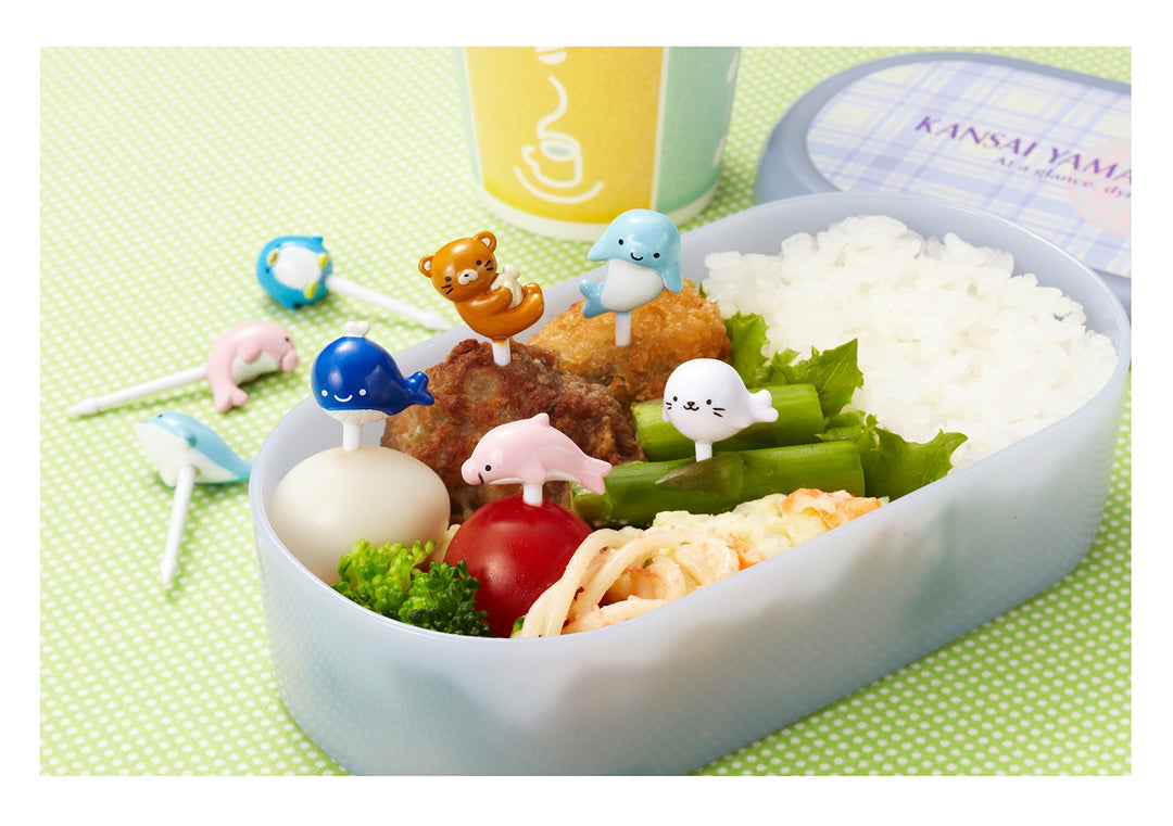 Torune Food Pick Dolphins &amp; Sea Friends, 8 Picks Per Pack (P-3081)