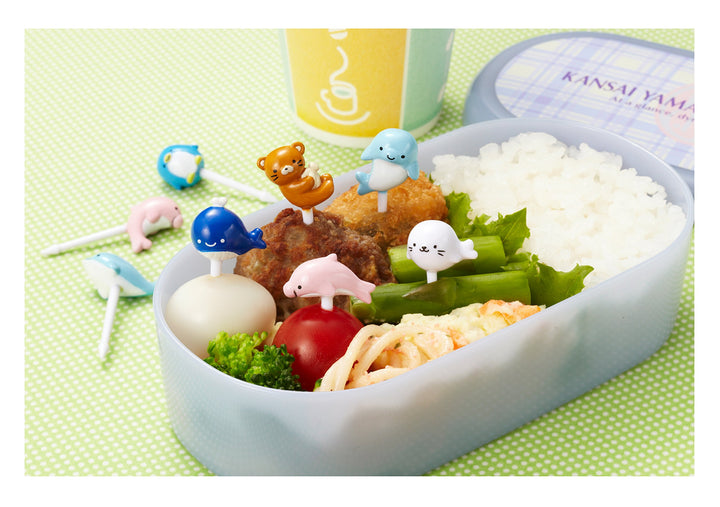 Torune Food Pick Dolphins &amp; Sea Friends, 8 Picks Per Pack (P-3081)