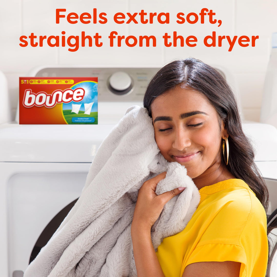 Bounce Fabric Softener Dryer Sheets, Outdoor Fresh Scen