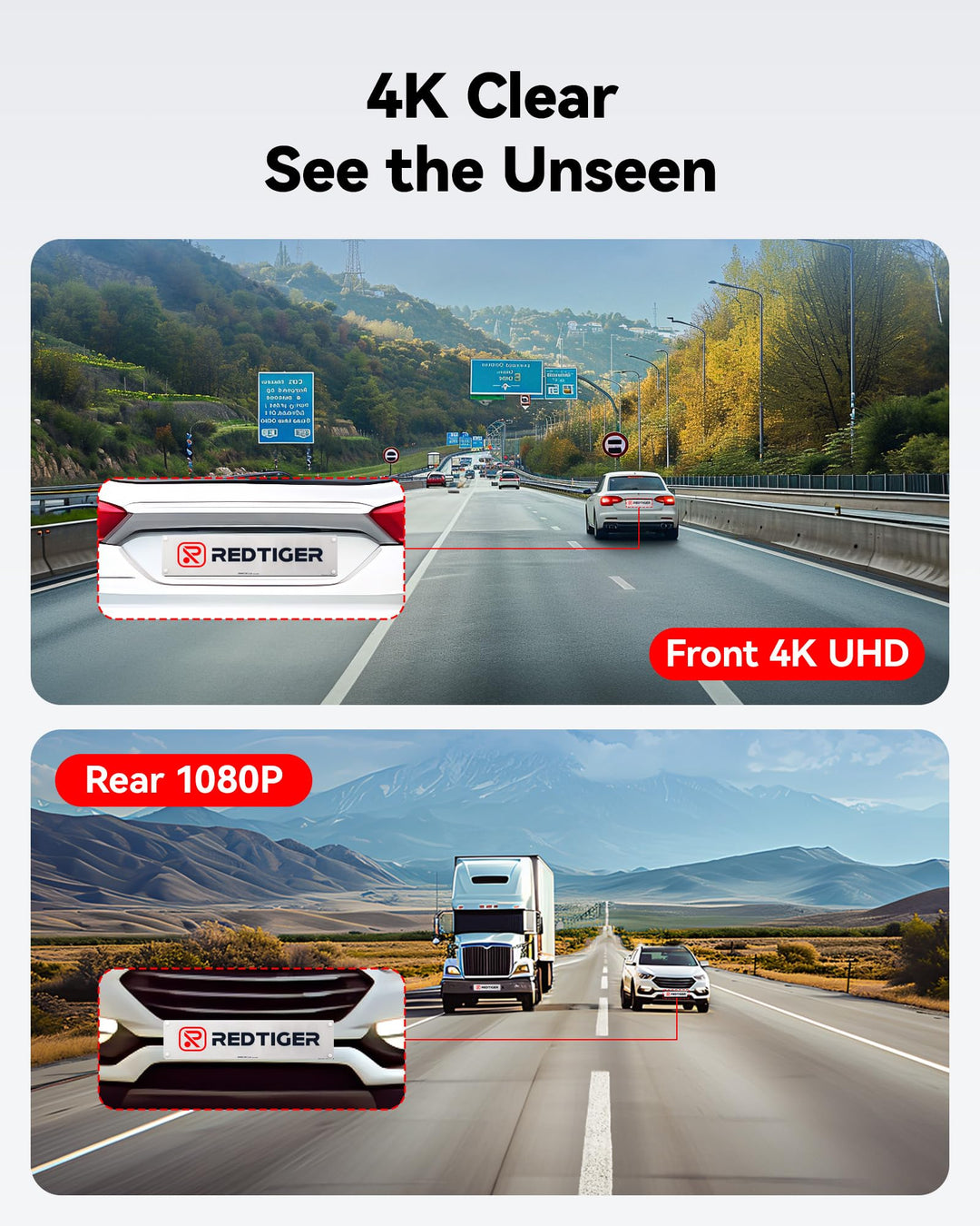 Dash Cam Front Rear, 4K/2.5K Full HD Dash Camera for Cars, Included 32GB Card, Built-in Wi-Fi GPS, 3.16” IPS Screen, Night Vision, 170°Wide Angle, WDR, 24H Parking Mode(F7NP)