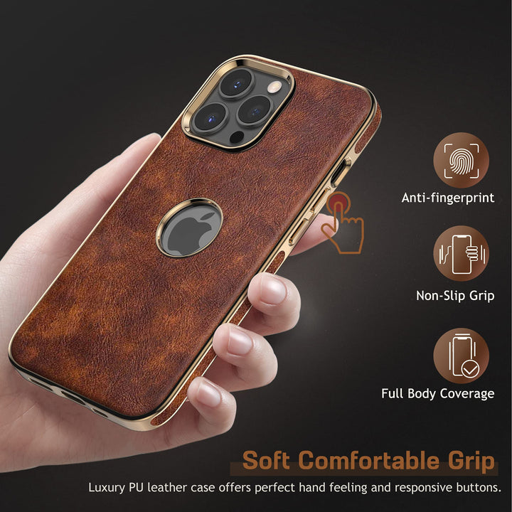 LOHASIC for iPhone 13 Pro Case, Vintage Leather Slim Lu