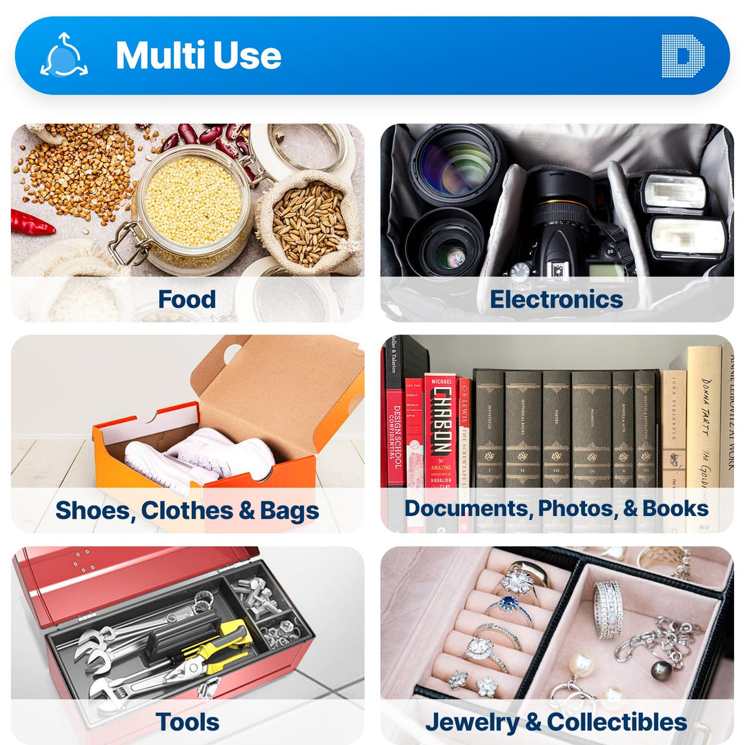 Dry &amp; Dry 5 Gram [50 Packets] Silica Gel Packets Silica Gel Desiccants, Silica Gel Packs - Rechargeable (Food Safe) Silica Gel Packets, Silica Packets