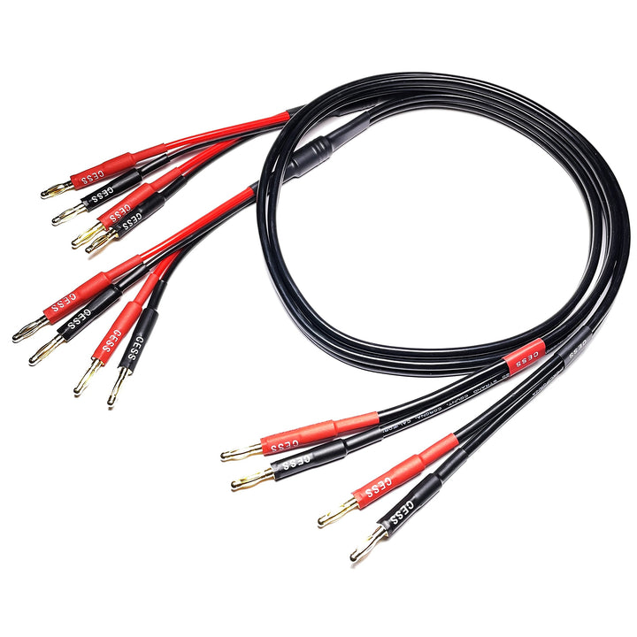 CESS-106-3f Bi-Wire Banana Plug Splitter Speaker Cable,