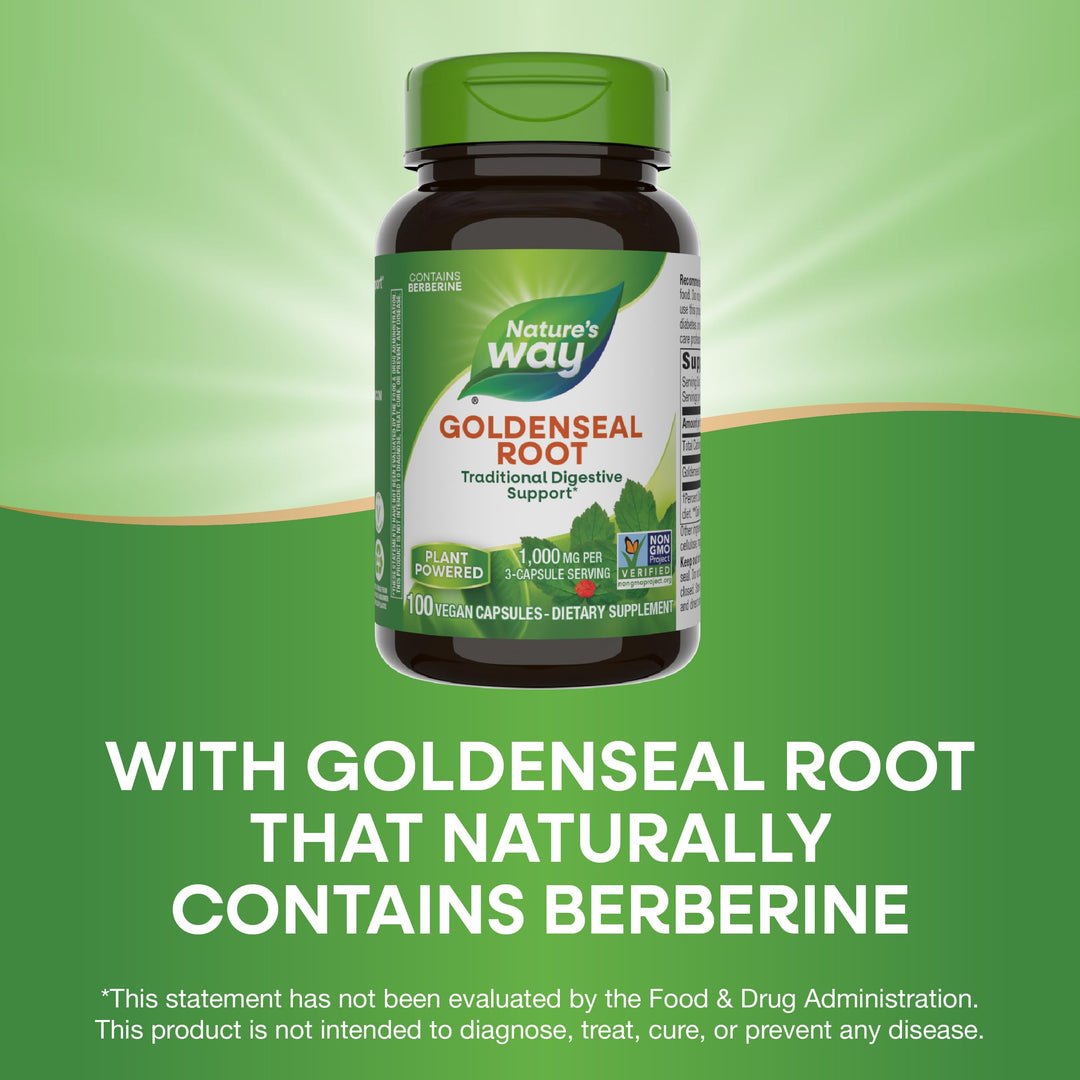 Nature&#39;s Way Goldenseal Root, 100 Capsules