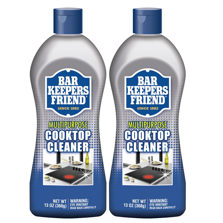 Cooktop Cleaner (2 x13 oz) Multipurpose Liquid Stovetop Cleanser - Safe for Use on Glass or Ceramic Cooking Surfaces, Copper, Brass, Chrome, and Stainless Steel &amp; Porcelain Sinks