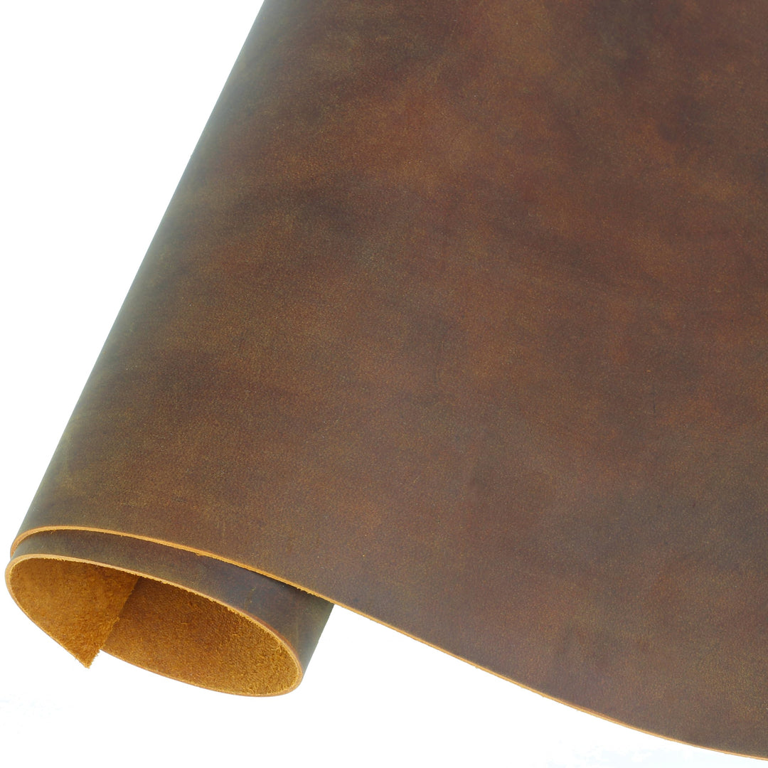 Toprank Genuine Leather Sheets for Crafts 6&#39;X12&#39;&#39; Precut Full Grain Leather Tooling Leather (1.6mm) Cowhide Leather Pieces Square, Camel