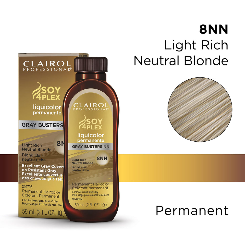 Permanent Liquicolor for Hair, 8nn Light Neutral Blonde, 2 oz.