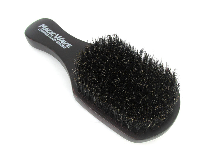 Black Ice Magic Wave 7&#39;&#39; Curved Club Brush Soft Premium Boar by Black Ice