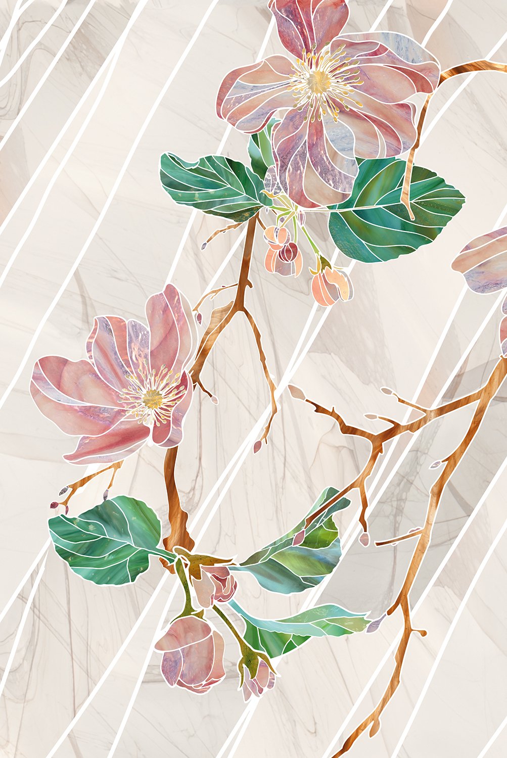 Artscape Wild Rose Window Film, 24 x 36 inches