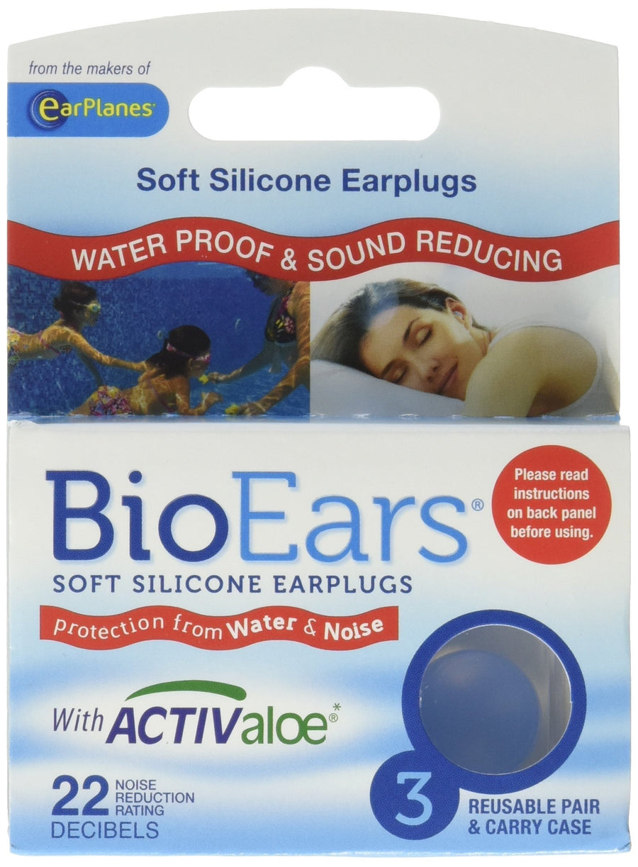 BioEars Soft Silicone Earplugs 3 Pair 3 Pack