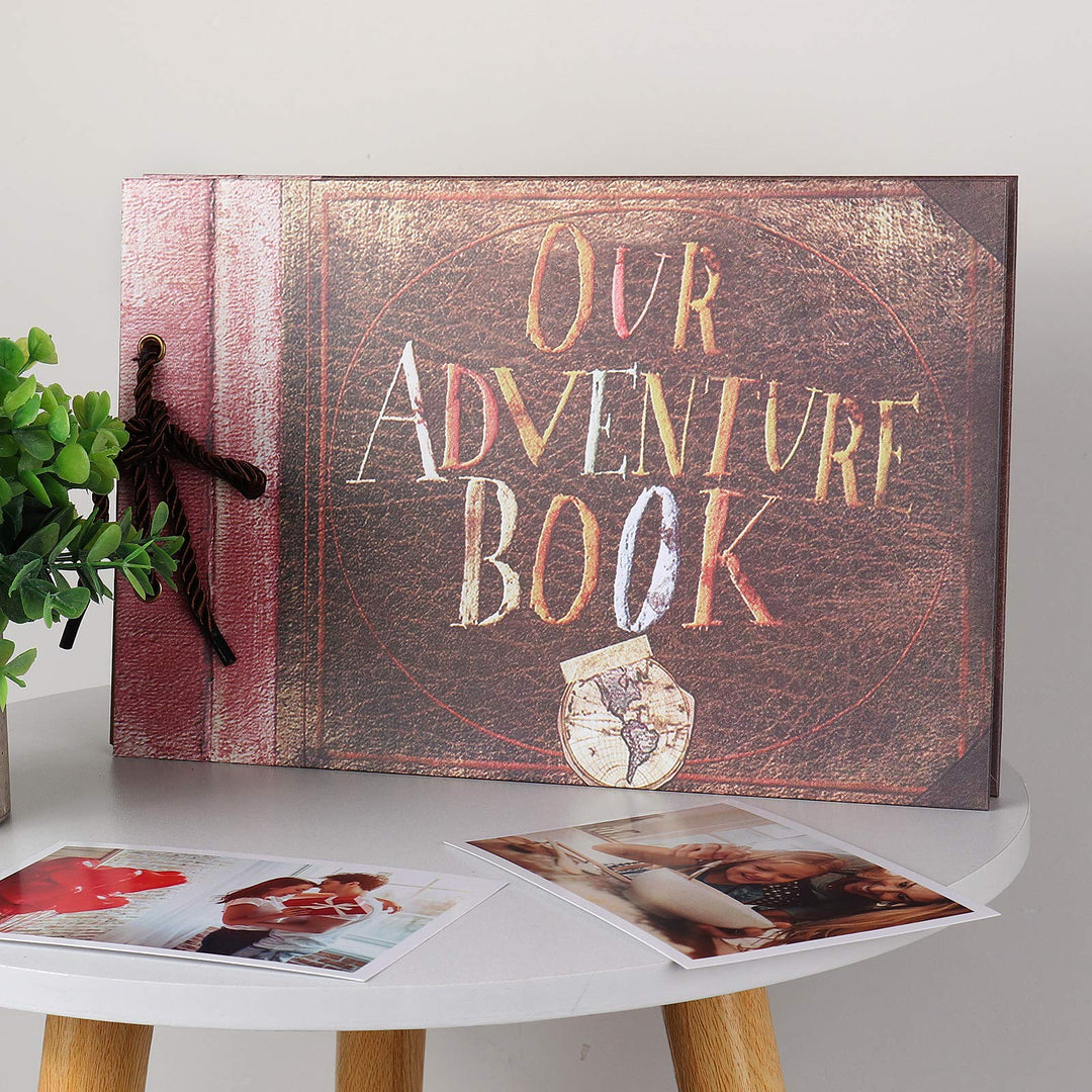Our Adventure Book Scrapbook Pixar Up Handmade DIY Family Scrapbook Photo Album Expandable 11.6x7.5 Inches 80 Pages with Photo Album Storage Box DIY Accessories Kit Mothers Day Gifts