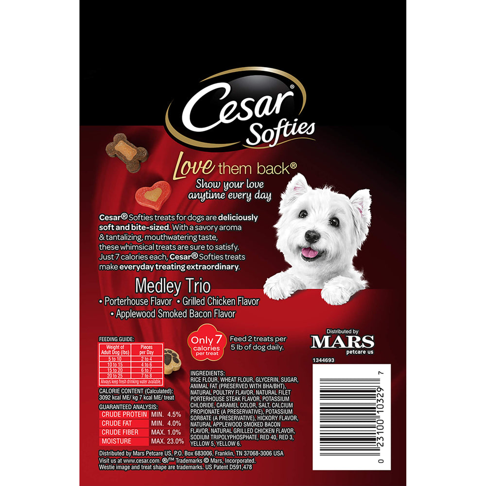 CESAR SOFTIES Chewy Small Dog Medley Trio, 6 Oz Pouch (Pack of 8)