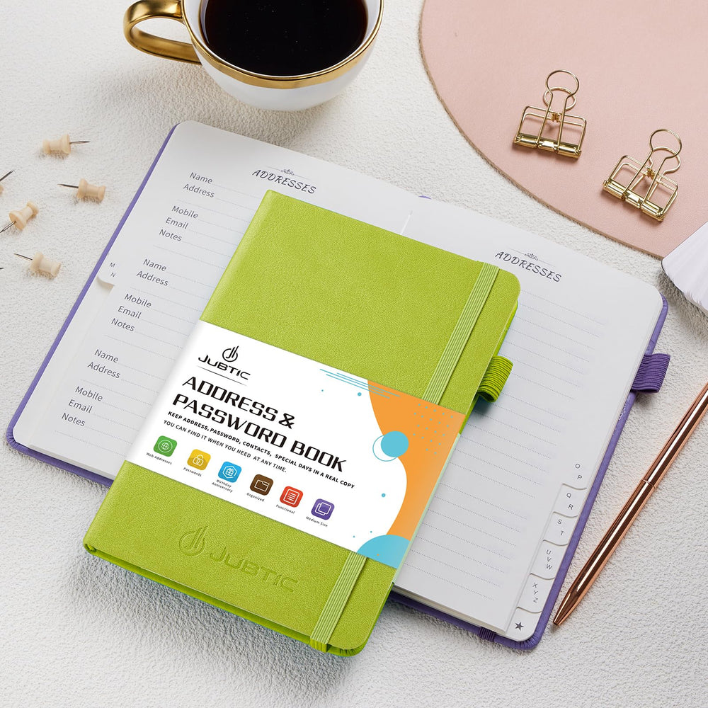 JUBTIC Address book with Alphabetical Tabs, Hardcover P
