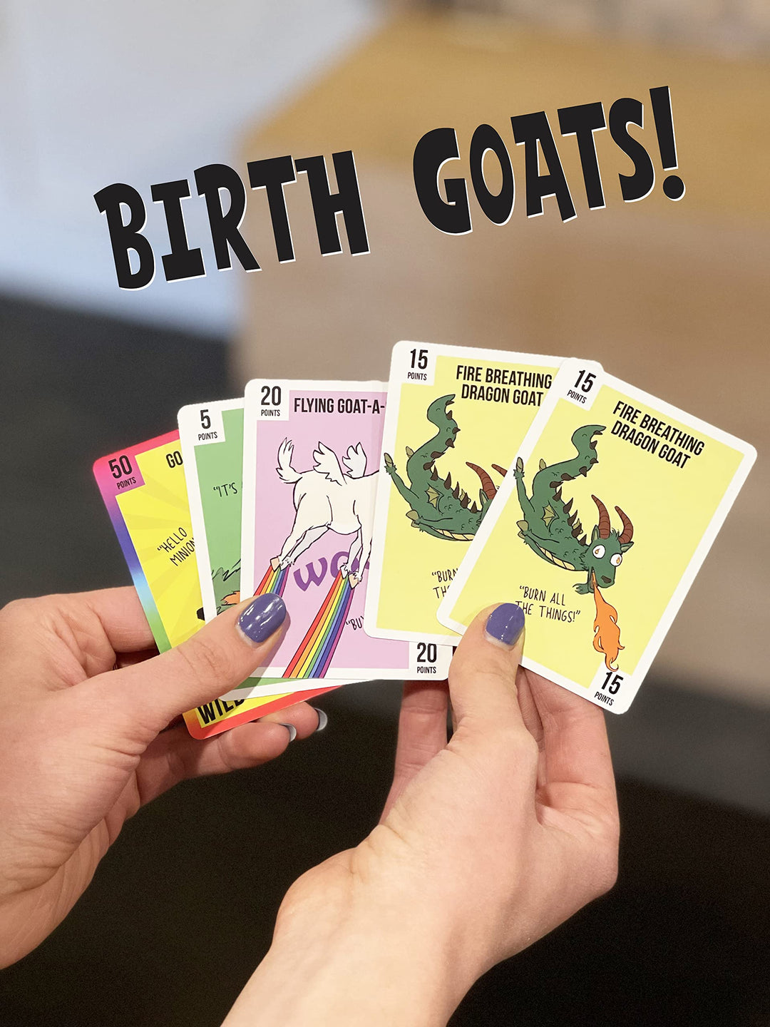 Goat Lords - Most Addicting Card Games for Families, Teens, Kids (Boy and Girl) Ages 7 and Up - Family Board Games, Fun Game, Card Game for Adults or Family Game Night! A Great Gift Idea!