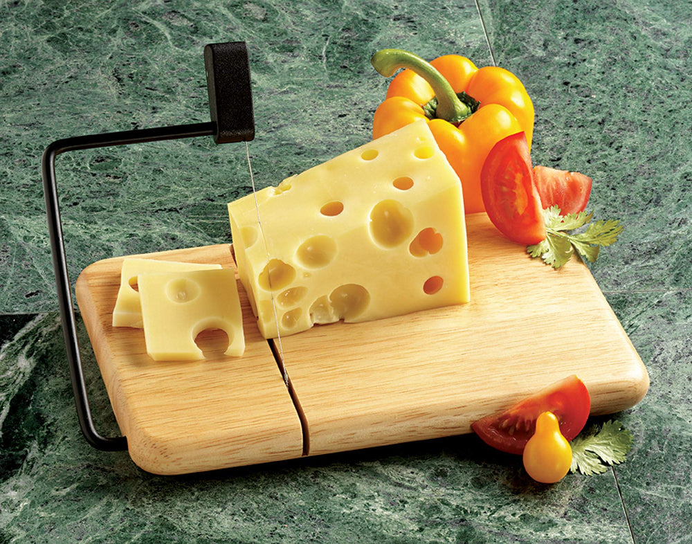 Thick Beechwood Cheese Slicer, 9 ½ x 6 x