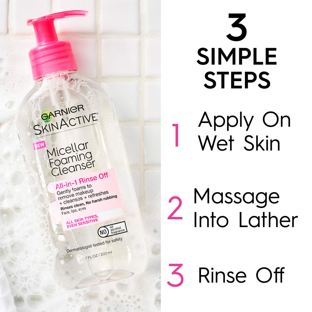 SkinActive Micellar Foaming Face Wash, 6.7 fl. oz.