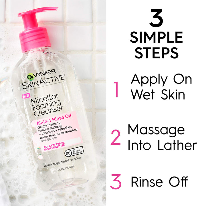 SkinActive Micellar Foaming Face Wash, 6.7 fl. oz.