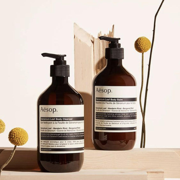 Aesop Geranium Leaf Body Balm | Skin Softening Rich Blend of Nourishing Nut Oils, Geranium Leaf and Citrus Extracts | 16.5 oz