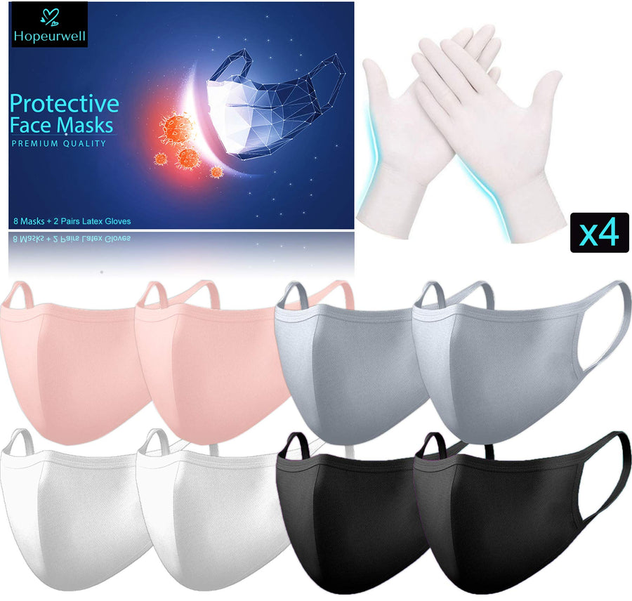 Hopeurwell Cotton 3 Layers of Protection Washable Reusa