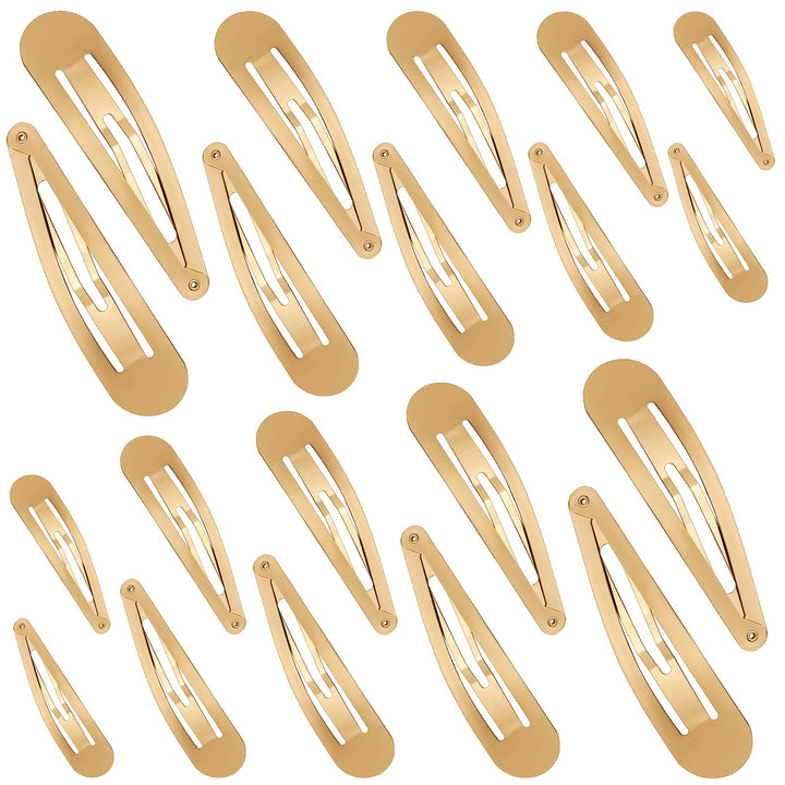 40 Pieces Large Metal Snap Hair Clips Non-slip Hair Barrettes Snap Hair Barrettes Hairpins for Girls Women Hair Accessories, 3.5 Inch, 3.1 Inch, 2.8 Inch, 2.4 Inch, 2 Inch, Multiple Sizes (Golden)