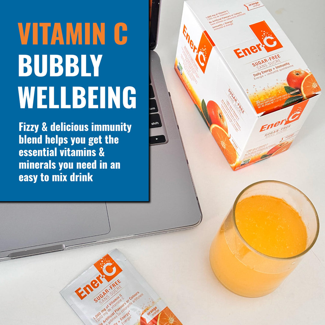 Ener-C Sugar Free Energy Orange Multivitamin Drink Mix 