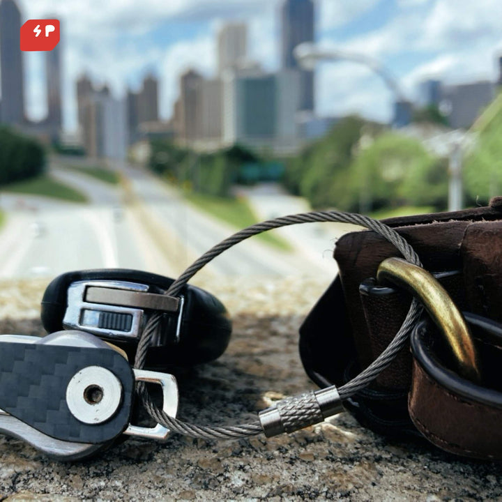 Large Key Ring Wire Stainless Steel Keychain Car Cable Keyring Loop Luggage Tag Hinge Keepers Binding Carabiner Big Locking
