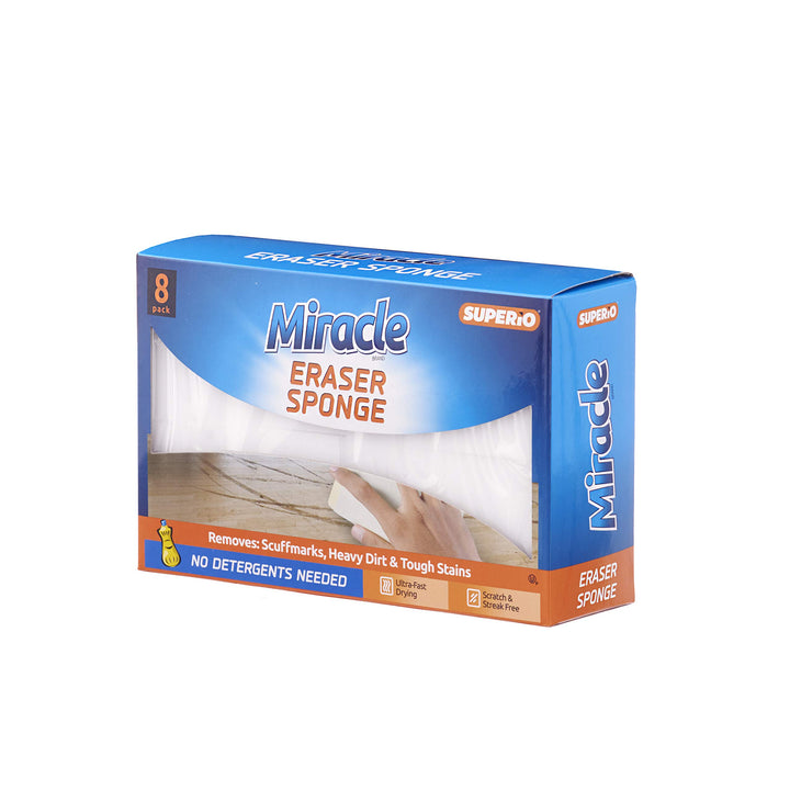 Superio Miracle Eraser Sponge 8 Pack- Removes: Scuffmar