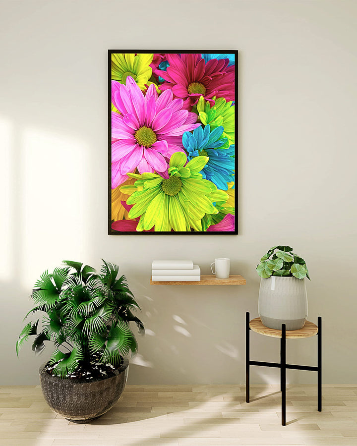 Paint by Number for Adults Beginners with Letters - Paint-by-Number Kits - Flowers - Easy DIY Acrylic Painting on Canvas, Sip &amp; Craft Art Set