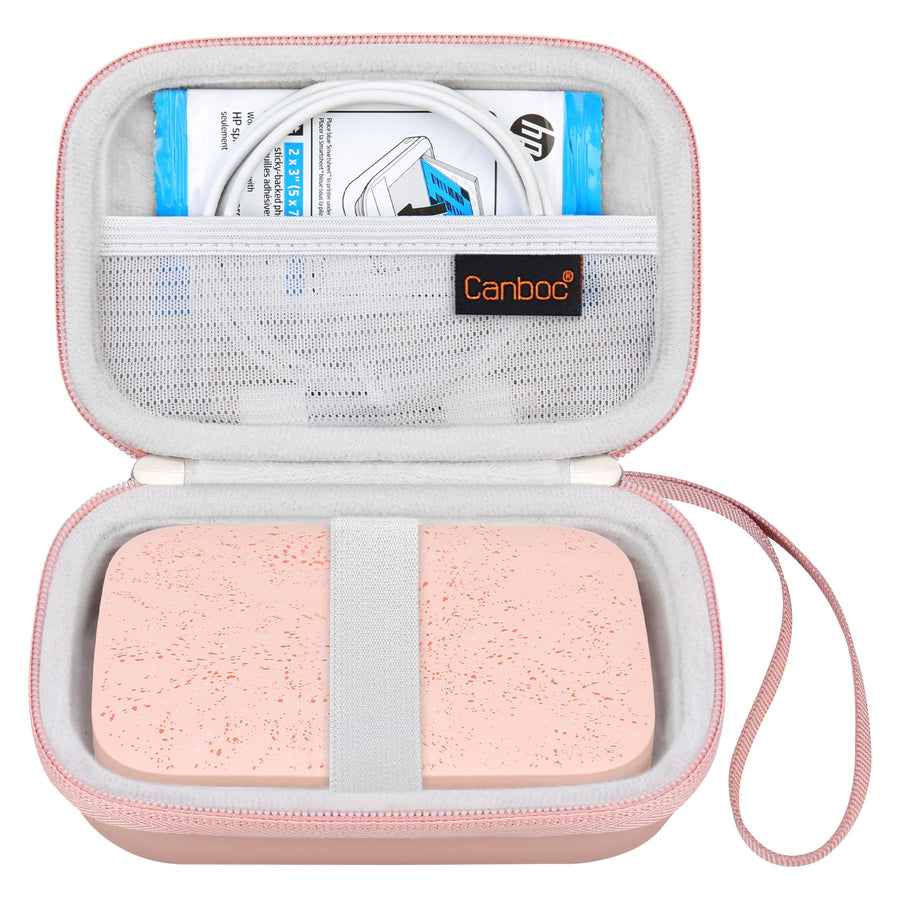 Carrying Case for HP Sprocket 2x3 Instant Smartphone Photo Printer, KODAK Step Wireless Mobile Photo Printer, Lifeprint 2x3 Photo Printer, Mesh Bag fit Photo Paper Cable, Rose Gold