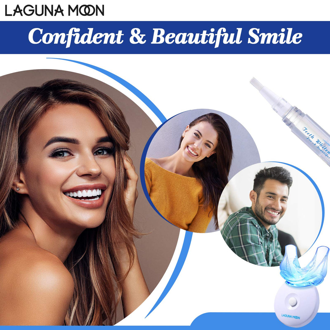 Teeth Whitening Kit with LED Light by Lagunamoon, 35% U