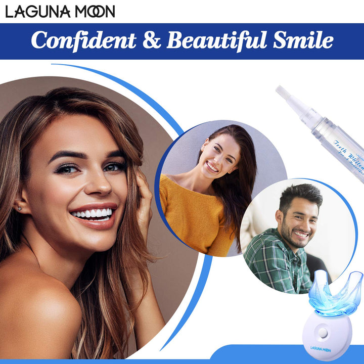 Teeth Whitening Kit with LED Light by Lagunamoon, 35% U