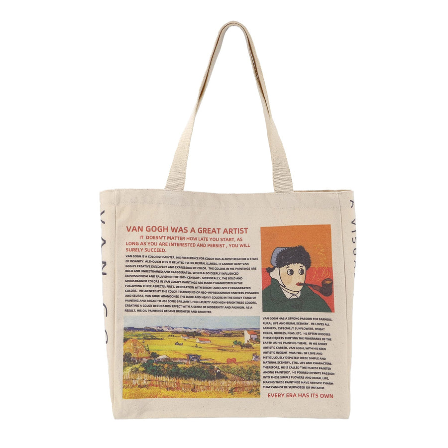 UERRUAM Canvas Tote Bag Aesthetic for Women Graphic Bag