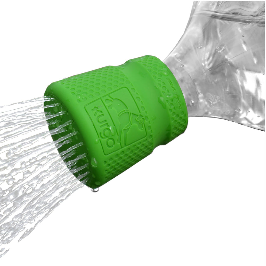 Portable Outdoor Shower for Dogs, Dog Grooming Tool, Pet Bathing Gear, Dog Travel Accessories, Hiking, Beach, OR Camping Supplies for Pets, Works with 2 Liter Soda Bottle, Mud Dog Shower