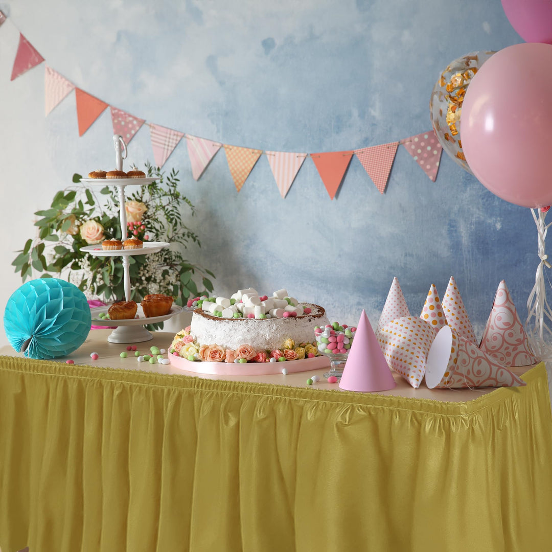 DecorRack Table Skirt, 29 in x 14 ft -BPA Free- Plastic