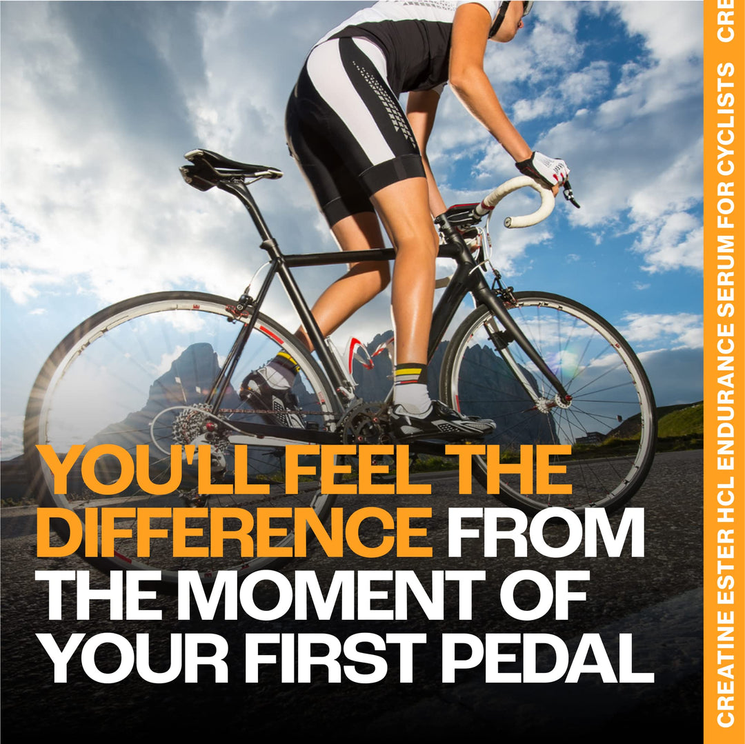 Cyclist-Optimized Creatine Serum. Amplifies Cycling Sports Performance, Boosts Nitric Oxide Levels, Stamina, Energy, Endurance &amp; Focus. Fights Fatigue &amp; Lactic Acid Build Up. Cherry, 5.1 Fl Oz