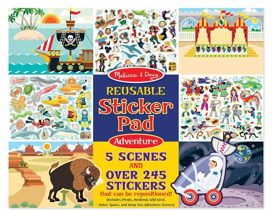Reusable Sticker Pads Set: Adventure - 245+ Stickers