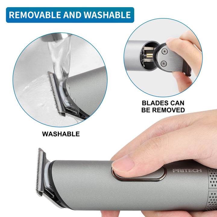 PRITECH Hair Trimmer for Men, Rechargeable Hair Clipper