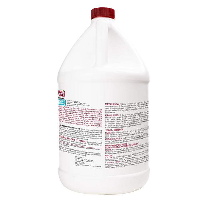 Nature’s Miracle No More Marking Stain And Odor Remover With Repellent, Helps Discourage Repetitive Pet Marking, 1 Gallon