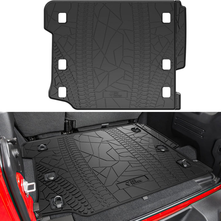 Cargo Mat fits 2018-2024 Wrangler JL 4X4 with OEM Subwoofer, All-Weather Guard Trunk Mat Cargo Liners Heavy Duty Waterproof Odorless Durable for Wrangler JL 2018-2024 4 Door - NOT FIT 4XE