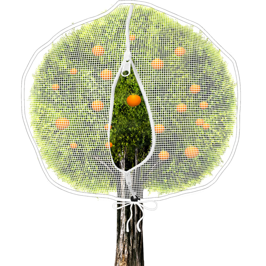 Garden Plant Cover Plant Protection Netting Bags with Zipper Fruit Tree Netting Cover Large Garden Mesh Netting Plant Net Cover Bags for Protecting Plants Trees Fruits Flowers 72x76 inch(White, 1Pack)