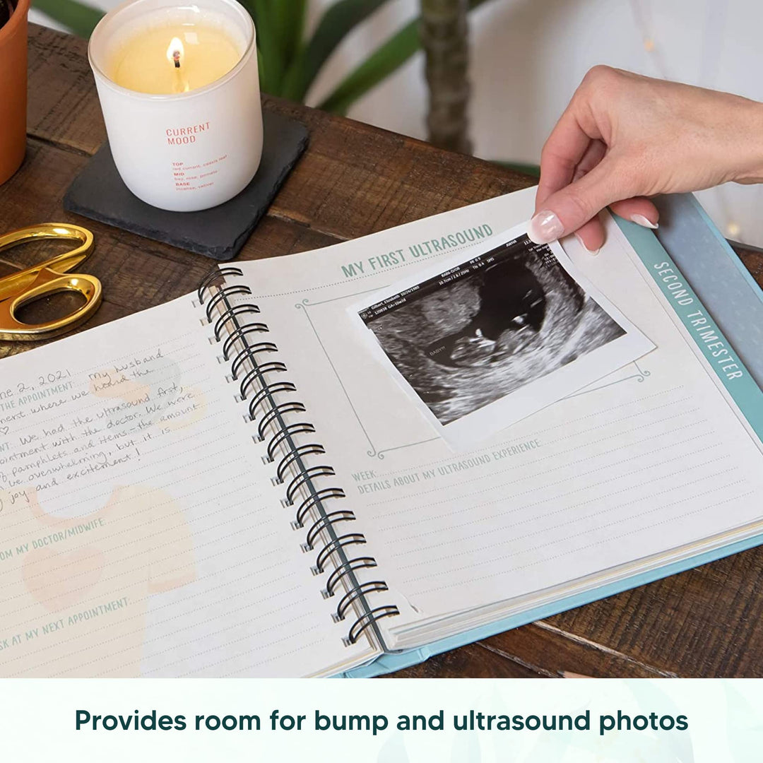 Guided Pregnancy Journal - Bump for Joy - 9 x 9 - Beautifully Illustrated Hardcover Journal with Storage Pockets Creates a Keepsake of Maternity Memories
