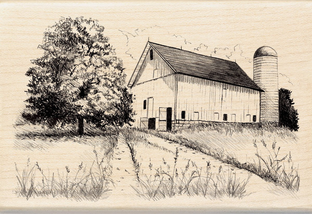 Farm and Barn Wood Stamp for Arts and Crafts, 2.75&#39;&#39; L x 4&#39;&#39; W