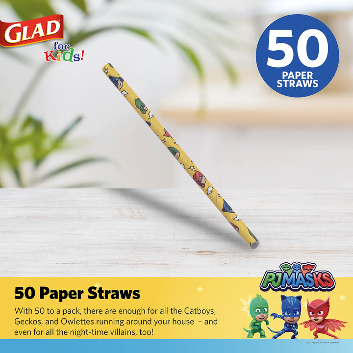 Glad for Kids PJ Masks Paper Straws, 50 Count | Paper S