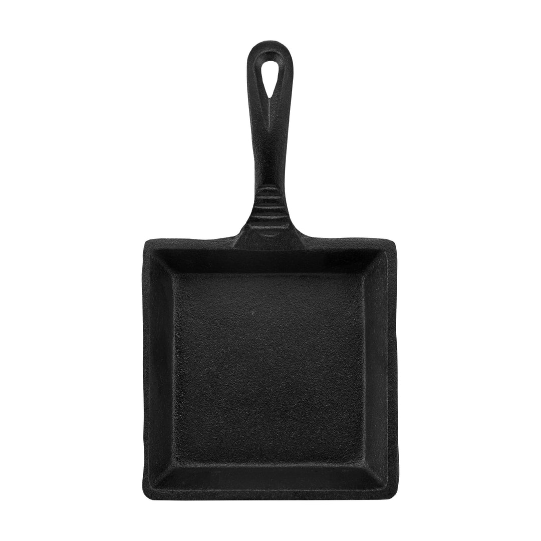 CasaModa Pre-Seasoned Cast Iron Mini Square Fry Pan, 5-Inch,Small