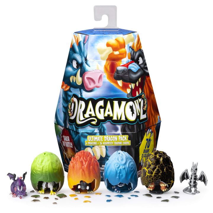 Dragamonz, Ultimate Dragon 6 Pack, Collectible Figure &amp; Trading Card Game, for Kids Aged 5 &amp; Up