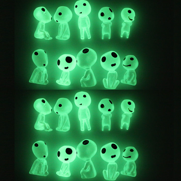 Fairy Garden Accessories Tree Elves Glow in Dark Garden Alien Decor Miniature Luminous Ghost kit for Micro Landscape Garden Decoration Outdoor Status Patio Lawn Yard Kit (20 Green)