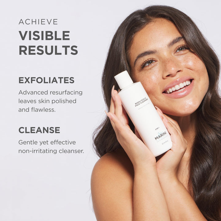 Bioglycolic Face Cleanser - Facial Wash for Oily, Dry &amp; Combo Skin - Personal Face Skincare - Skin Cleanser for Beauty &amp; Personal Care - 8 fl oz